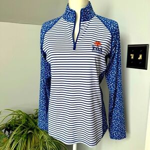 Ralph Lauren RLX UV Protection Wicking Mini Island Daisy PGA Golf 1/4 Zip Medium